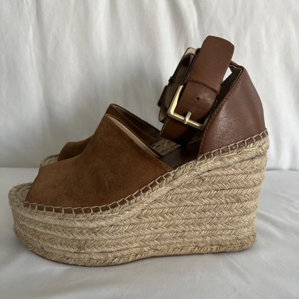 Marc Fisher Camel Tan Platform Espadrilles Wedges… - image 6